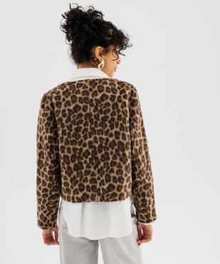 Veste courte à motif léopard femme vue3 - GEMO(FEMME PAP) - GEMO