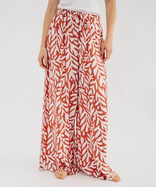 Pantalon de pyjama fluide imprimé femme vue1 - GEMO 4G FEMME - GEMO