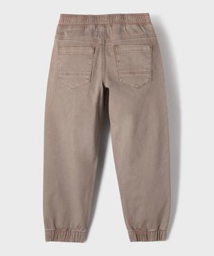 Pantalon jogger avec taille élastique ajustable garçon vue3 - GEMO (ENFANT) - GEMO