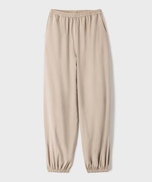 Pantalon sarouel en tissu souple et extensible fille vue1 - GEMO (JUNIOR) - GEMO