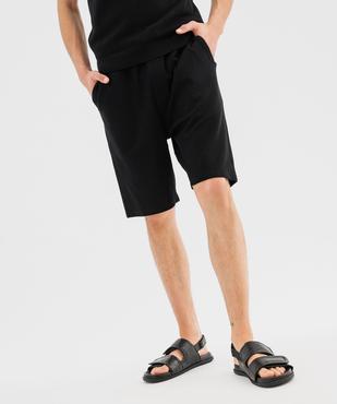 Bermuda en coton nid d'abeille à taille élastiquée homme vue1 - GEMO 4G HOMME - GEMO