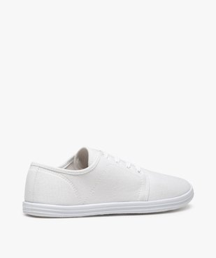 Chaussures basses homme style tennis en toile unies à lacets vue4 - GEMO (SPORTSWR) - GEMO