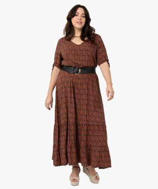 Robe femme grande taille imprimée longueur chevilles vue2 - GEMO C4G FEMME - GEMO