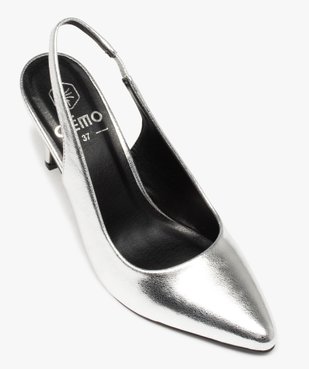 Escarpins femme ouverts à talon fin et bout pointu vue5 - GEMO(URBAIN) - GEMO