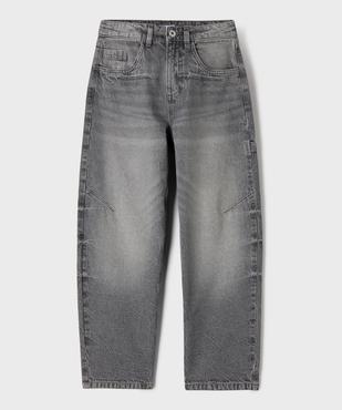 Jean loose en denim délavé effet froissé garçon vue1 - GEMO 4G GARCON - GEMO