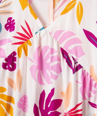 Robe de plage légère et fluide imprimée fille vue2 - GEMO 4G FILLE - GEMO