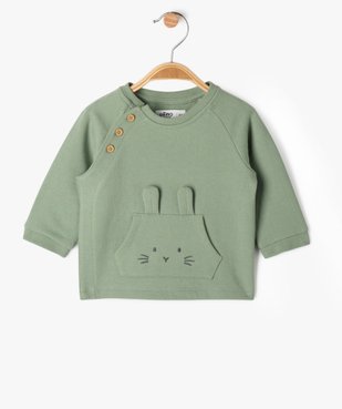 Sweat brassière avec poche fantaisie bébé garçon vue2 - GEMO 4G BEBE - GEMO
