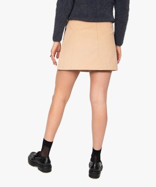 Jupe femme en velours côtelé avec ceinture vue3 - GEMO(FEMME PAP) - GEMO