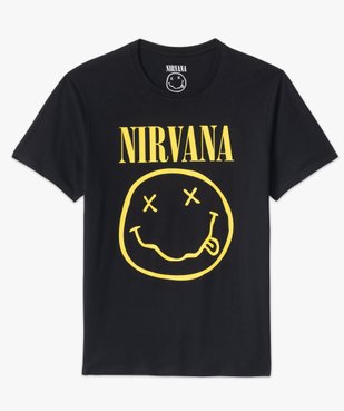 Tee-shirt homme à manches courtes imprimé smiley - Nirvana vue4 - NIRVANA - GEMO