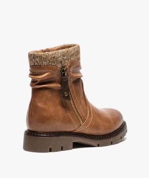 Boots fille à col en maille et semelle crantée vue4 - GEMO (ENFANT) - GEMO