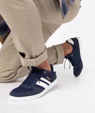 Baskets homme style casual bicolores à lacets vue1 - GEMO (SPORTSWR) - GEMO