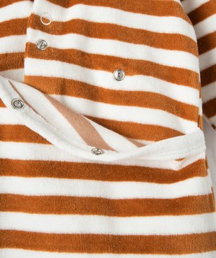 Pyjama dors bien bébé en velours à rayures vue3 - GEMO(BB COUCHE) - GEMO