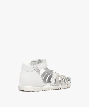 Sandales bébé fille en cuir avec brides métallisées - Bopy vue4 - BOPY - GEMO