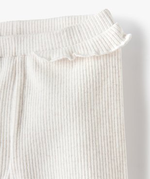 Legging bébé fille en maille côtelé et basque vue2 - GEMO C4G BEBE - GEMO