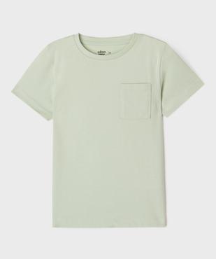 T-shirt uni à poche poitrine garçon vue1 - GEMO 4G GARCON - GEMO