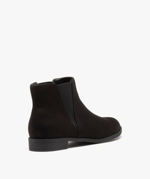 Boots Chelsea en suédine à talon plat femme vue4 - VALENTINA BALDA - GEMO