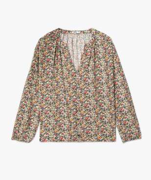 Blouse femme à manches longues à motifs fleuris vue4 - GEMO(FEMME PAP) - GEMO