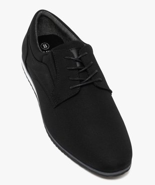 Derbies homme à semelle sportswear dessus textile  vue5 - MARIO BALDANO - GEMO