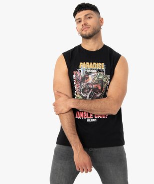Débardeur homme avec motif tête de mort sur l’avant vue2 - GEMO (HOMME) - GEMO