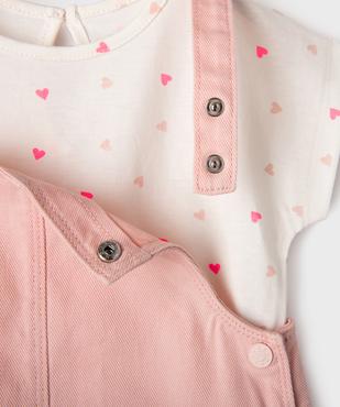 Ensemble 2 pièces robe + tee-shirt bébé fille vue2 - GEMO(BEBE DEBT) - GEMO