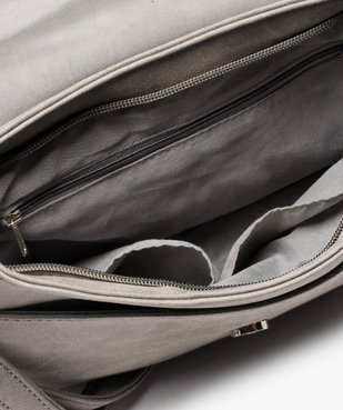 Sac femme avec rabat multicolore à motifs fleuris vue3 - GEMO (ACCESS) - GEMO
