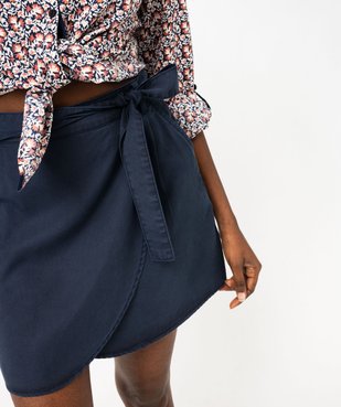 Jupe façon portefeuille en Lyocell femme vue2 - GEMO 4G FEMME - GEMO
