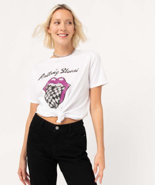 Tee-shirt femme à manches courtes avec motif - Rolling Stones vue2 - ROLLING STONES - GEMO