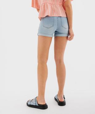 Short en jean avec revers cousus femme vue6 - GEMO 4G FEMME - GEMO