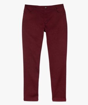 Pantalon femme grande taille coupe slim en toile extensible vue4 - GEMO (G TAILLE) - GEMO
