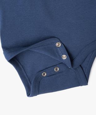 Body manches longues bébé garçon à message col américain (lot de 3) vue3 - GEMO 4G BEBE - GEMO