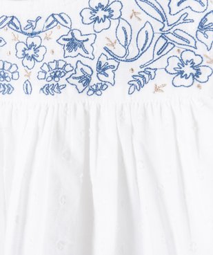 Blouse fille à manches longues en voile de coton plumetis - Lulu Castagnette vue2 - LULUCASTAGNETTE - GEMO