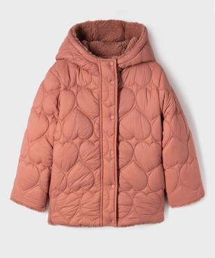 Manteau à capuche réversible fille vue3 - GEMO (ENFANT) - GEMO