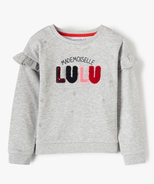 Sweat fille avec volants sur les épaules - Lulu Castagnette vue1 - LULUCASTAGNETTE - GEMO