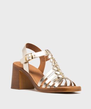 Sandales à brides avec large talon femme - Follow Me vue2 - FOLLOW ME - GEMO