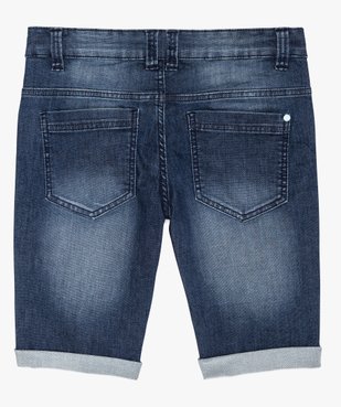 Bermuda garçon en jean extensible avec ceinture cordon vue3 - GEMO (JUNIOR) - GEMO