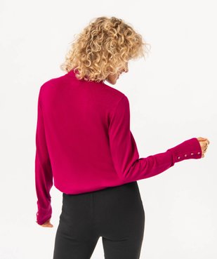 Pull à col roulé en maille fine femme vue3 - GEMO 4G FEMME - GEMO
