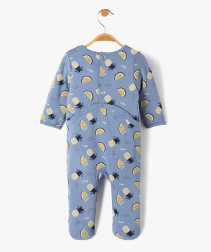 Pyjama bébé à motifs fruits exotiques fermeture pont dos vue3 - GEMO(BB COUCHE) - GEMO