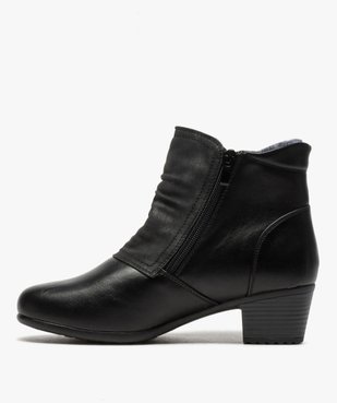 Boots femme confort à talon avec doublure douce vue3 - GEMO (CONFORT) - GEMO