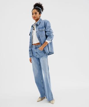 Veste en jean forme chemise avec clous femme vue4 - GEMO(FEMME PAP) - GEMO