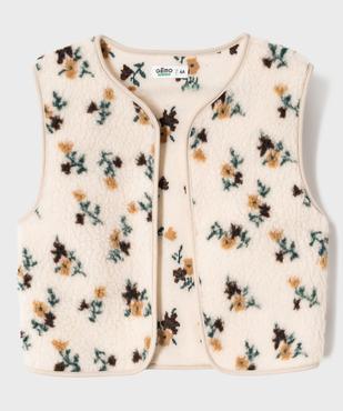 Gilet sans manches en maille sherpa fille vue1 - GEMO 4G FILLE - GEMO
