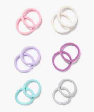 Élastiques à cheveux en mousse pastel et pailletés (lot de 12) vue1 - GEMO (ACCESS) - GEMO