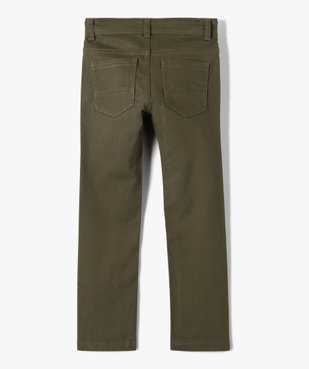 Pantalon garçon uni coupe Slim extensible vue3 - GEMO 4G GARCON - GEMO
