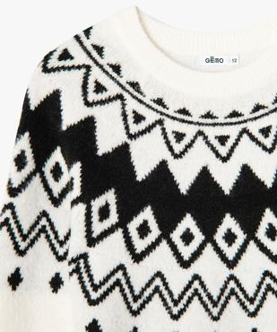Pull à col rond à motif jacquard fille de Noël vue3 - GEMO (JUNIOR) - GEMO