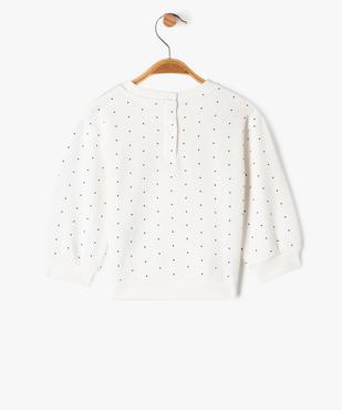 Sweat molletonné bébé fille avec motifs et message vue3 - GEMO 4G BEBE - GEMO
