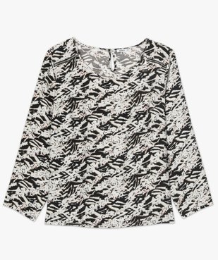 Blouse femme imprimée avec zip fantaisie sur les épaules vue4 - GEMO (G TAILLE) - GEMO