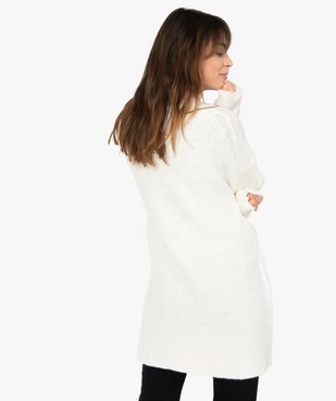 Gilet long femme porté ouvert vue3 - GEMO(FEMME PAP) - GEMO