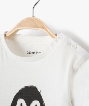 Tee-shirt bébé garçon à manches longues imprimé hiver vue2 - GEMO C4G BEBE - GEMO