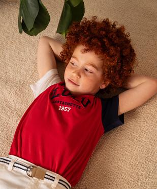Tee-shirt manches courtes imprimé en relief garçon - LuluCastagnette vue1 - LULUCASTAGNETTE - GEMO