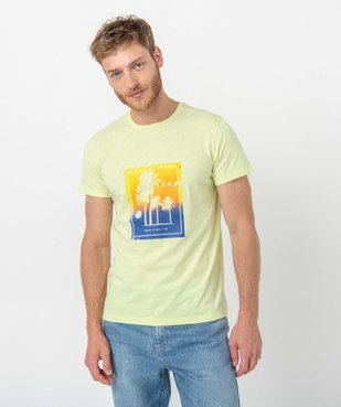 Tee-shirt homme avec motif plage californienne  vue1 - GEMO (HOMME) - GEMO