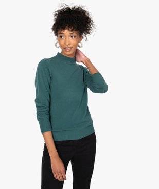 Pull femme col montant coloris uni vue2 - GEMO (MAILLE) - GEMO